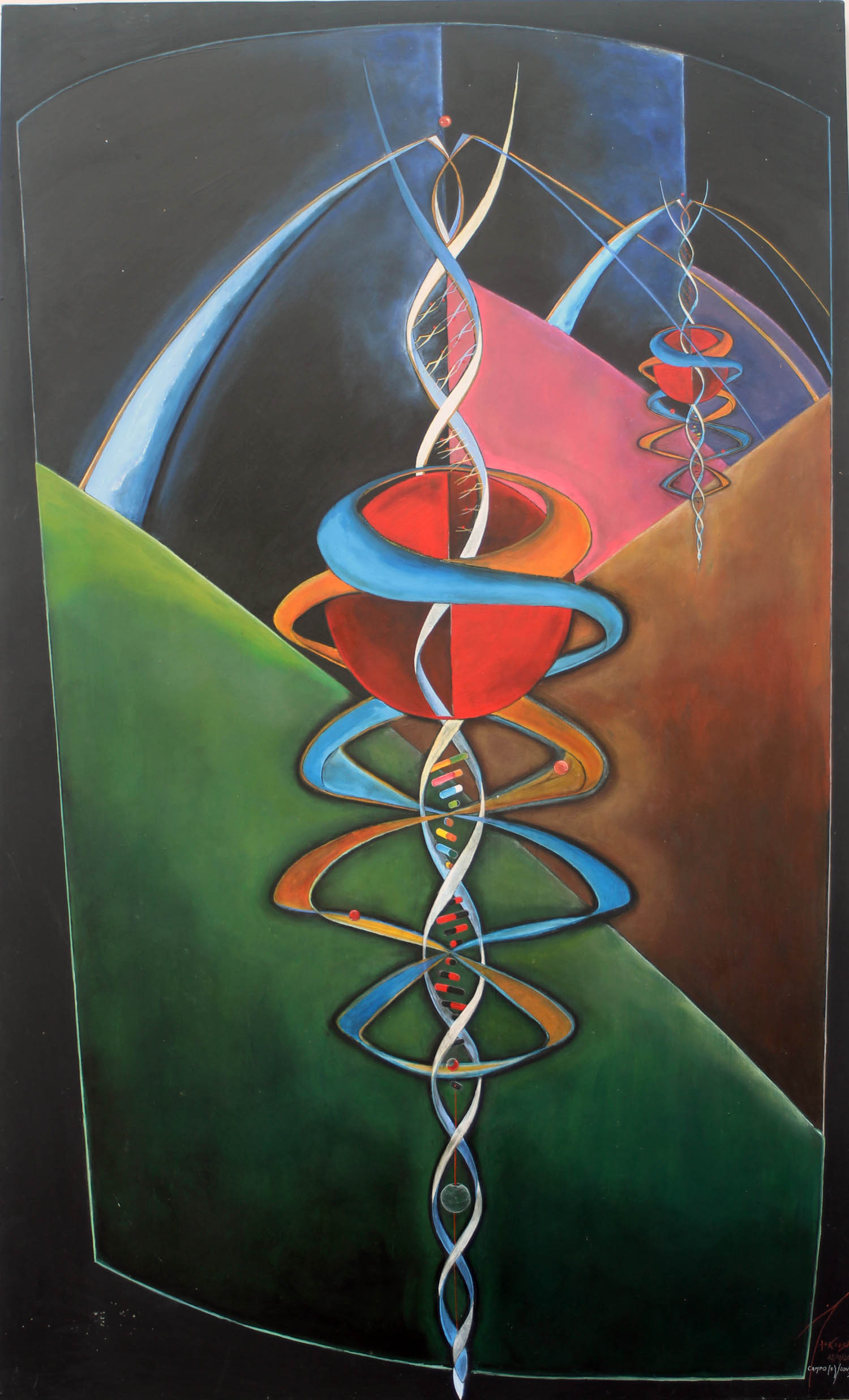 Pintura 1,50 x 0,92 Campo (F) Contrafuerza axel jackisch